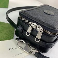 Bolsa tiracolo GUCCI GG supreme PVC couro lona tecido preto cinza comprar usado  Enviando para Brazil