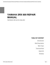 Yamaha srx600 service for sale  MERTHYR TYDFIL
