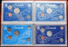 4 juegos de monedas Bermudas UNC, 1970 + 1980 segunda mano  Embacar hacia Argentina