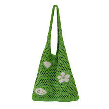 Bolsa de ombro de malha de grande capacidade bolsas de malha oca flor (verde) comprar usado  Enviando para Brazil