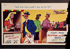 Cartão postal quadrinhos voo de praia C1950 cabine de ingressos loira sexy Stay Up Aircraft Trow comprar usado  Enviando para Brazil