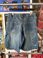 Shorts jeans vintage anos 2000 Y2K Plugg Co Crazy Skater lavagem leve carpinteiro tamanho 32 comprar usado  Enviando para Brazil