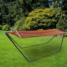 Hammock with Metal Stand Frame Garden Camping Outdoor Patio Swing Bed Portable, used for sale  Shipping to South Africa
