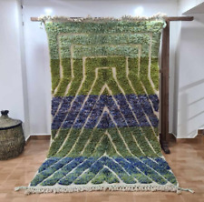 Moroccan Beni ourain  Wool  Handmade tufted Rug Berber green rug 4.5x8FT, usado comprar usado  Enviando para Brazil