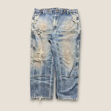 Jeans Carhartt duplo joelho Dungarees Logger desgastado vintage masculino 44x30, usado comprar usado  Enviando para Brazil