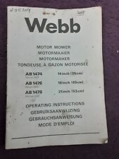 Webb cylinder motor for sale  DEAL