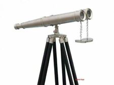18" Binocular Náutico Latón Victoriano Antiguo Spyglass 60" Soporte de piso... comprar usado  Enviando para Brazil