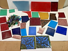 Lote de vitrais de tamanho médio e peças de sucata cores mistas texturas 7,5 lb, usado comprar usado  Enviando para Brazil