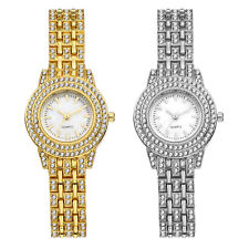 Relógio de pulso feminino luxo completo com mostrador de strass pulseira charme quartzo analógico presente comprar usado  Enviando para Brazil