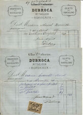 Bordeaux invoices 1882 d'occasion  Expédié en Belgium