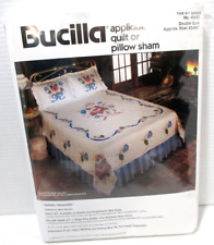 Kit de colcha Bucilla Applique Garden Treasures #40433 cama de casal 80”x 96” vintage, usado comprar usado  Enviando para Brazil