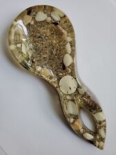 Spoon Rest Souvenir Seashells Sand Resin 9.25" Long Florida Clear-Vu Products, used for sale  Shipping to South Africa