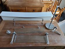 bathroom accessories including towel rail, two glass shelves, loo roll holders for sale  LONDON