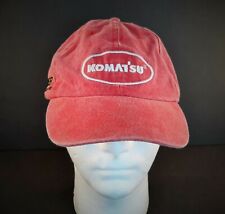 Gorra de sombrero con logotipo de equipo de energía rojo descolorido Komatsu segunda mano  Embacar hacia Argentina