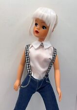 OOAK Custom Reroot & Repaint Sindy Doll Punk Ska Style - White Chelsea Haircut for sale  Shipping to South Africa