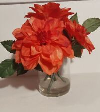 Arranjo de flores vermelho pequeno muito realista em água falsa 10 polegadas. comprar usado  Enviando para Brazil