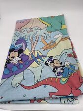 RARA Hoja Ajustable Plana Doble Vintage Disney Edad de Piedra Mickey Minnie Dinosaurio segunda mano  Embacar hacia Argentina