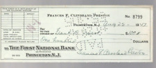 Frances Cleveland 1a Dama de los Estados Unidos Autografiado Cheque Firmado con Certificado de Autenticidad segunda mano  Embacar hacia Argentina