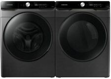 Used, Samsung WF45A6400AV Washer & DVE45A6400V Electric Dryer Side-by-Side Black Set for sale  Denver