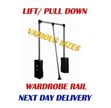 PULL DOWN WARDROBE RAIL ADJUSTABLE  SOFT RETURN 450-600, 600-830, 830-1150 for sale  Shipping to South Africa
