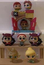 LOT DISNEY Doorables PETER PAN Peter Wendy Hook Tinker Bell Smee + Mini house for sale  Shipping to South Africa