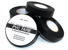 BLACK 19mm x 33m ELECTRICAL PVC INSULATION TAPE FLAME RETARDANT (5 - 500 Rolls), used for sale  Shipping to South Africa