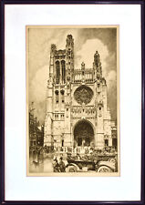 Charles Mielatz - Signed Antique Etching - St. Thomas Church, Manhattan c. 1913 for sale  Shipping to South Africa