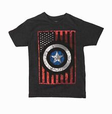 Camiseta masculina pequena S infantil Marvel Comics Capitão América bandeira americana guerra civil comprar usado  Enviando para Brazil