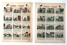 Lote de tiras cómicas antiguas de colección de laurel y resistentes de colección años 1940 x2 páginas en español raras segunda mano  Argentina 