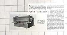 1958 power guillotine for sale  BISHOP AUCKLAND