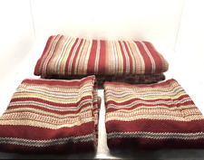Cabin Pine Cone Hill "Ranch Blanket" Striped 2 pillow shams 1 comforter king Lot, used for sale  Shipping to South Africa