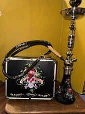 Used, 35" COLLECTIBLE ED HARDY TATTOO-DESIGN LUXURIOUS HOOKAH IN A SUITCASE for sale  Shipping to South Africa