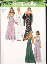 Simplicity Sewing Pattern 7807 Dress & Jacket Maxi Wedding 12 Vintage 1970s 70s for sale  Shipping to South Africa