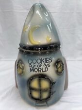 Frasco de biscoito American Bisque Cookies out of this World 1960s Rocket Moon Stars comprar usado  Enviando para Brazil