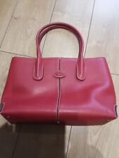 Tods red leather for sale  LOUGHBOROUGH