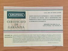 Grundig certificato 1971 usato  Tivoli