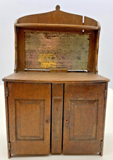 ANT/VTG primitive handmade wooden doll cabinet/washstand approx 12"x7.75"x4.25", used for sale  Shipping to South Africa