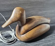 Teléfono fijo de mesa tallado pato mallardo de madera vintage años 70 80 mancave segunda mano  Embacar hacia Argentina