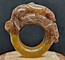 Antiguo Colgante Escultura de viejo Jade Hetian Dragón Artesanía China segunda mano  Embacar hacia Argentina