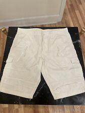 Pantalones Cortos Carga AX Armani Exchange Blanco 32 TOTALMENTE NUEVOS segunda mano  Embacar hacia Argentina