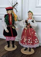 2 lalki vintage SPOLDZIELNIA PRACY LALKI REGIONALNE Krakowianka Hand Made na sprzedaż  Wysyłka do Poland