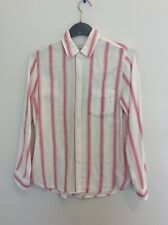 RAILS : Gorgeous Sz S Reagan Tulip Stripe Pink/ White 100% Cotton Designer Shirt for sale  Shipping to South Africa