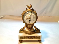 Antique French Marble and Gilded Brass Small Mantle Clock, WORKING! 7 1/2” Tall for sale  Shipping to South Africa