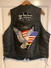 Colete Harley EUA Bikers Dream Apparel couro tamanho 50 remendos marinhos forrado comprar usado  Enviando para Brazil