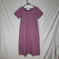 Vestido vintage pradera para mujer pequeño púrpura libélula largo cabaña segunda mano  Embacar hacia Argentina