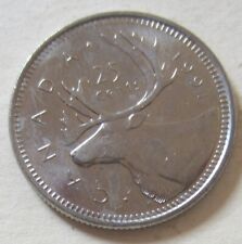 Moneda de cuarto de veinticinco centavos 1991 Canada Key Date. 25 centavos 25c circulados segunda mano  Embacar hacia Argentina