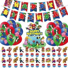 Mario Bros Globos Banner Y Cupcake Toppers Decoración Para Cumpleaños De Niños segunda mano  Embacar hacia Argentina