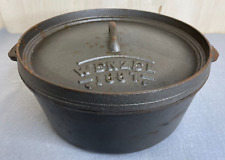 Used, WENZEL 1887 Cast Iron Dutch Oven Roaster Camping w/ Lid Bail Handle 12" Diameter for sale  Shipping to South Africa