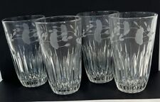 PRINCESS HOUSE Heritage Etched Floral Cut Crystal 10 OZ 5" Tall Glasses Flat Tea for sale  Shipping to South Africa