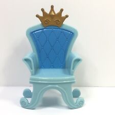 cadeira trono Fisher Price azul claro/dourado coroa casa de bonecas substituição de móveis, usado comprar usado  Enviando para Brazil